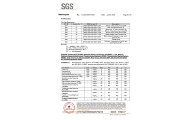 環(huán)保測(cè)試報(bào)告 ROHS+鹵素 CANEC25009106001