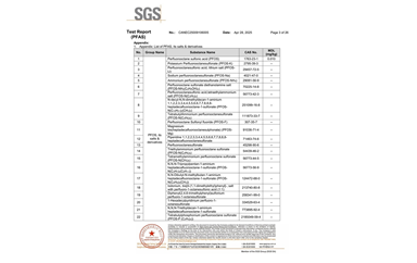 環保測試報告 PFAS CANEC25009106005